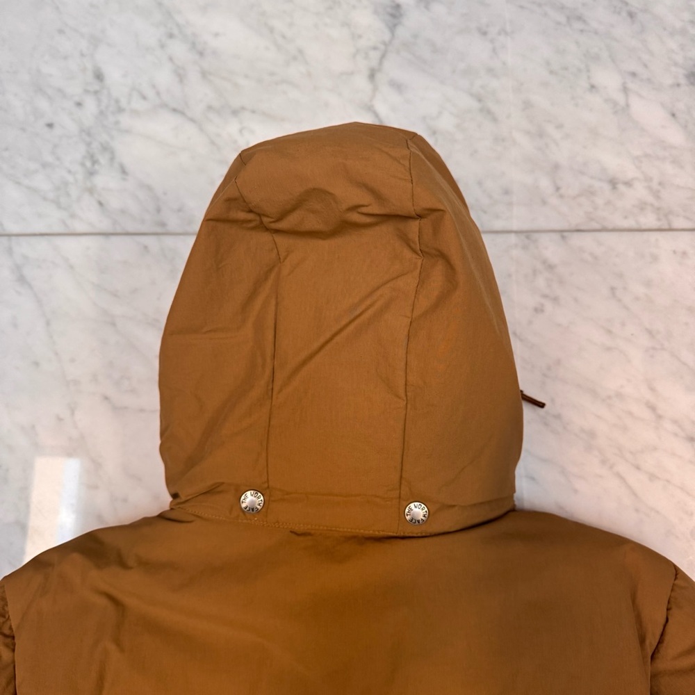 The North Face Extra Warm Long Down Puffer Coat Brown Hooded Women’s M - Picture 3 of 7
